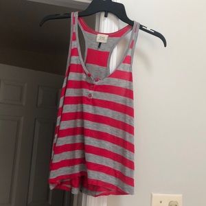 Racerback striped tank top